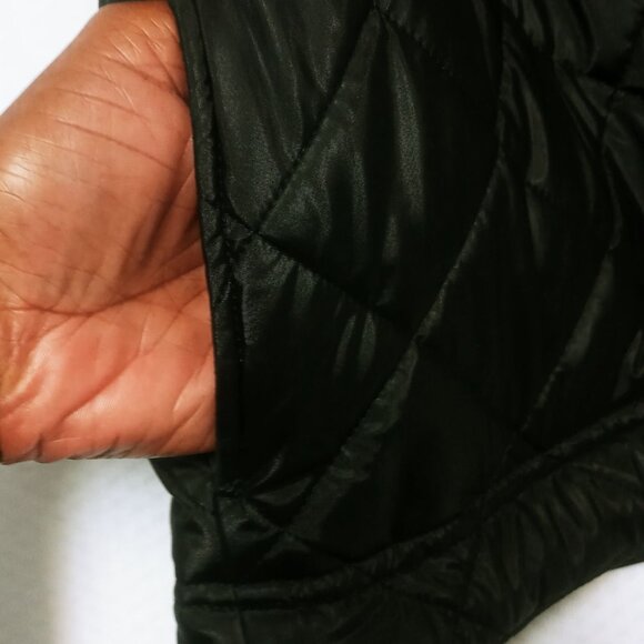 Women's Vest Cool Wear Black Quilted Collared Zipped Closure Jacket Size Small - Picture 8 of 12